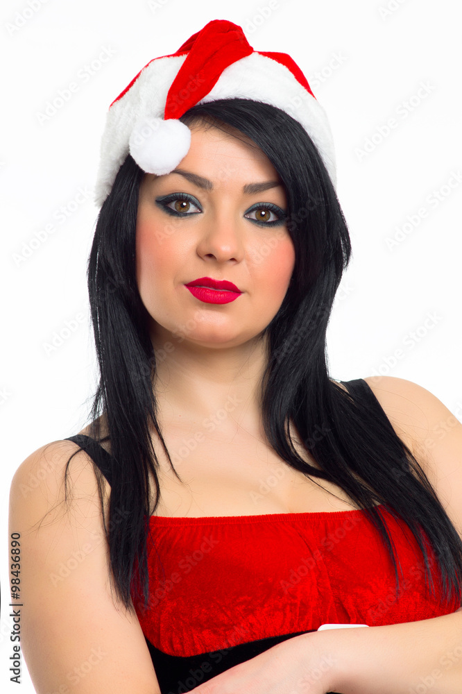 sexy girl dressed in Santa Claus at Christmas sexy girl dressed in Santa Claus at Christmas