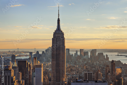 USA, New York State, New York City, View of Empire State Building at Manhattan