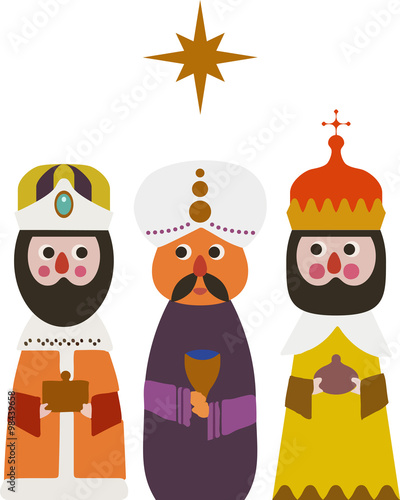 The three kings of orient. Retro illustration