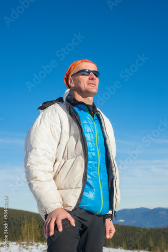 Hiker in sunglasses