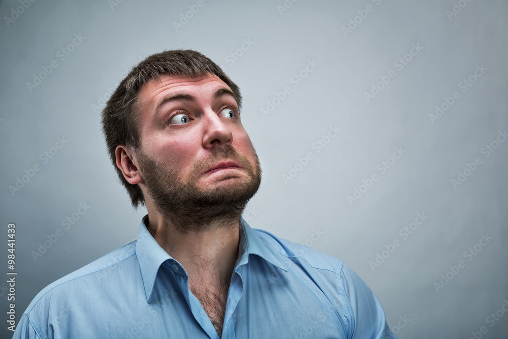 Frightened businessman Frightened businessman