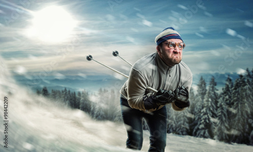Man skiing photo