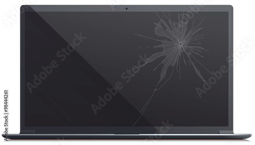 Broken laptop – Illustration