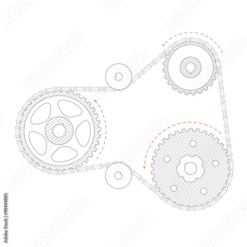 scheme chain drive mechanism