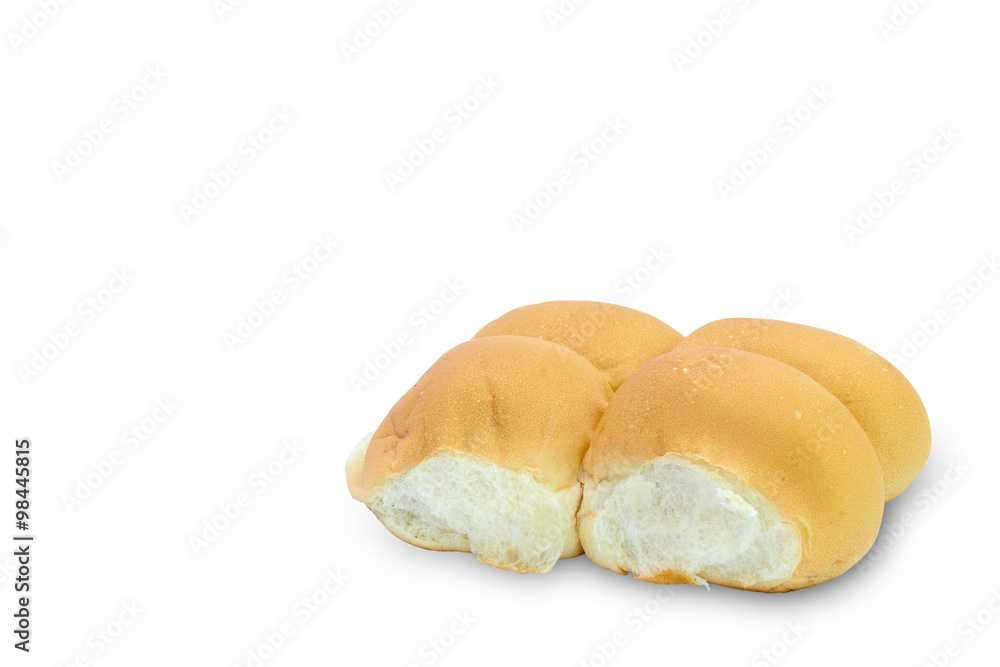 round bread on white background round bread on white background
