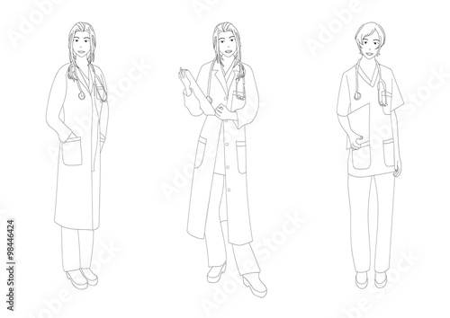 Medical Staff Woman Full Bo...