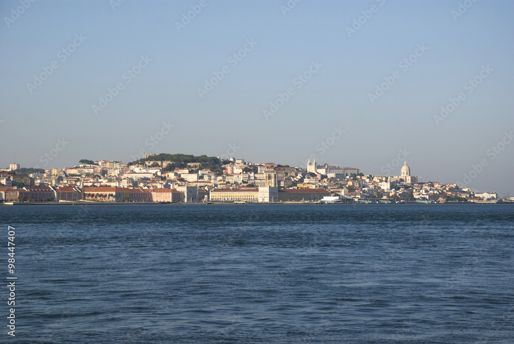 blick auf Lissabon und Tejo, Portugal