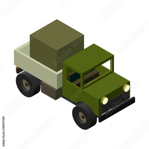 isometric 3D truck. Vector ...