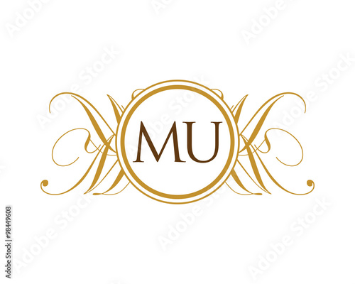 MU Luxury Ornament Initial Logo