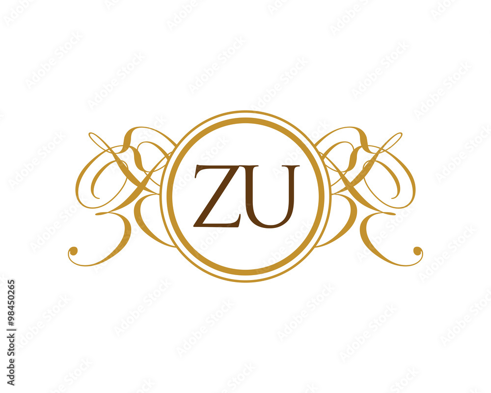 ZU Luxury Ornament Initial Logo ZU Luxury Ornament Initial Logo