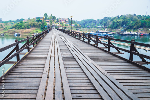 Thailand Sangkhlaburi wooden bridge