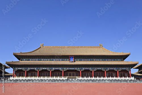 Famous pavilion at the entrance of Beijing Palace Museum