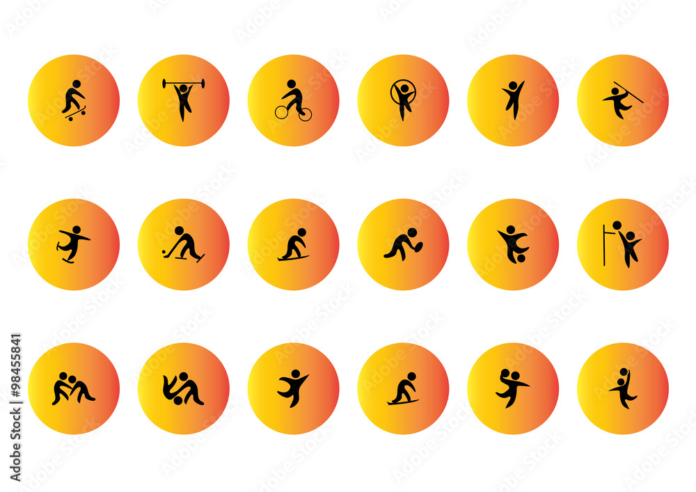 sport vector icons set sport vector icons set