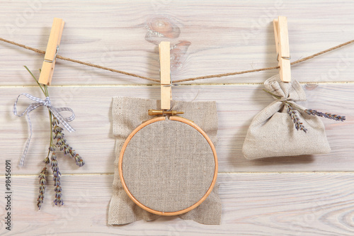 Fototapeta Naklejka Na Ścianę i Meble -  lavander on peg