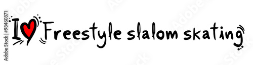 Freestyle slalom skating love