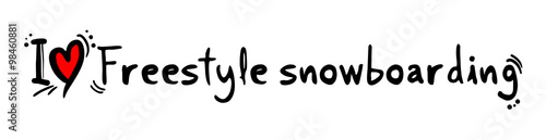 Freestyle snowboarding love