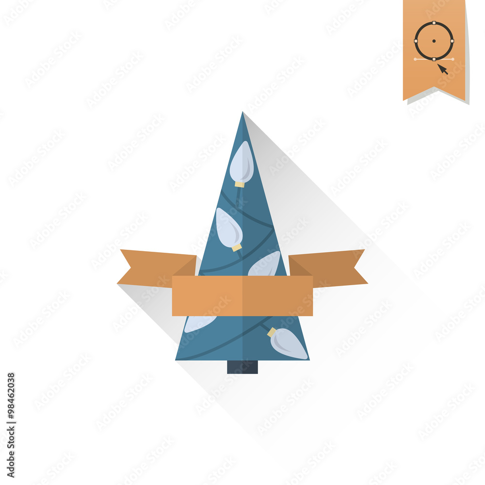 Stylized Christmas Tree with Ribbon Stylized Christmas Tree with Ribbon
