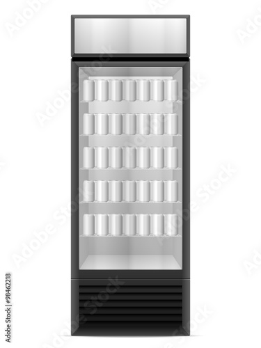 Display fridge with drink cans