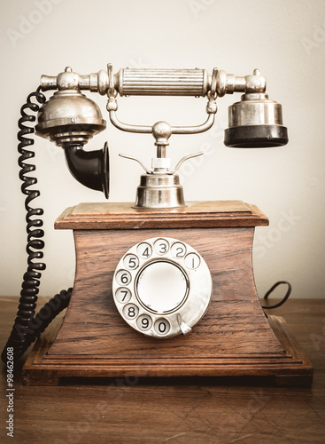 Vintage old telephone