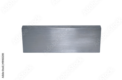 Metallic rectangular block isolated © kingan