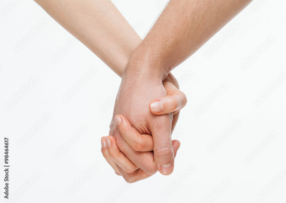 Young people holding hand each other,