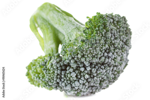 Frozen broccoli with ice cr...