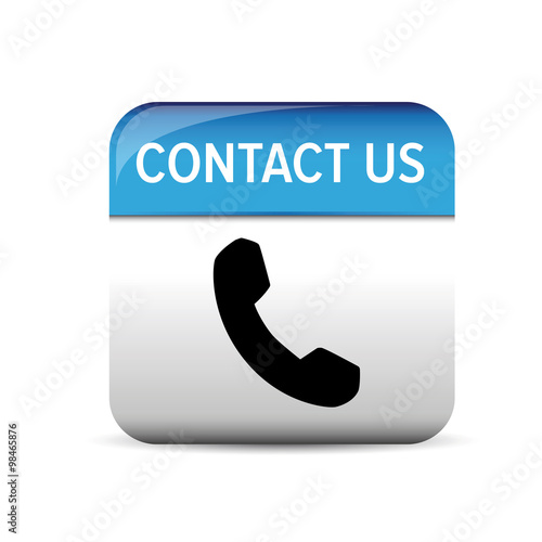 Contact us button vector