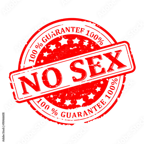 Scratched round red stamped - no sex - illustration