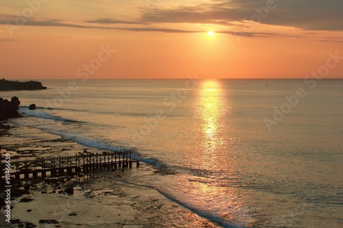Sunset at jimbaran beach ,Bali Indonesia