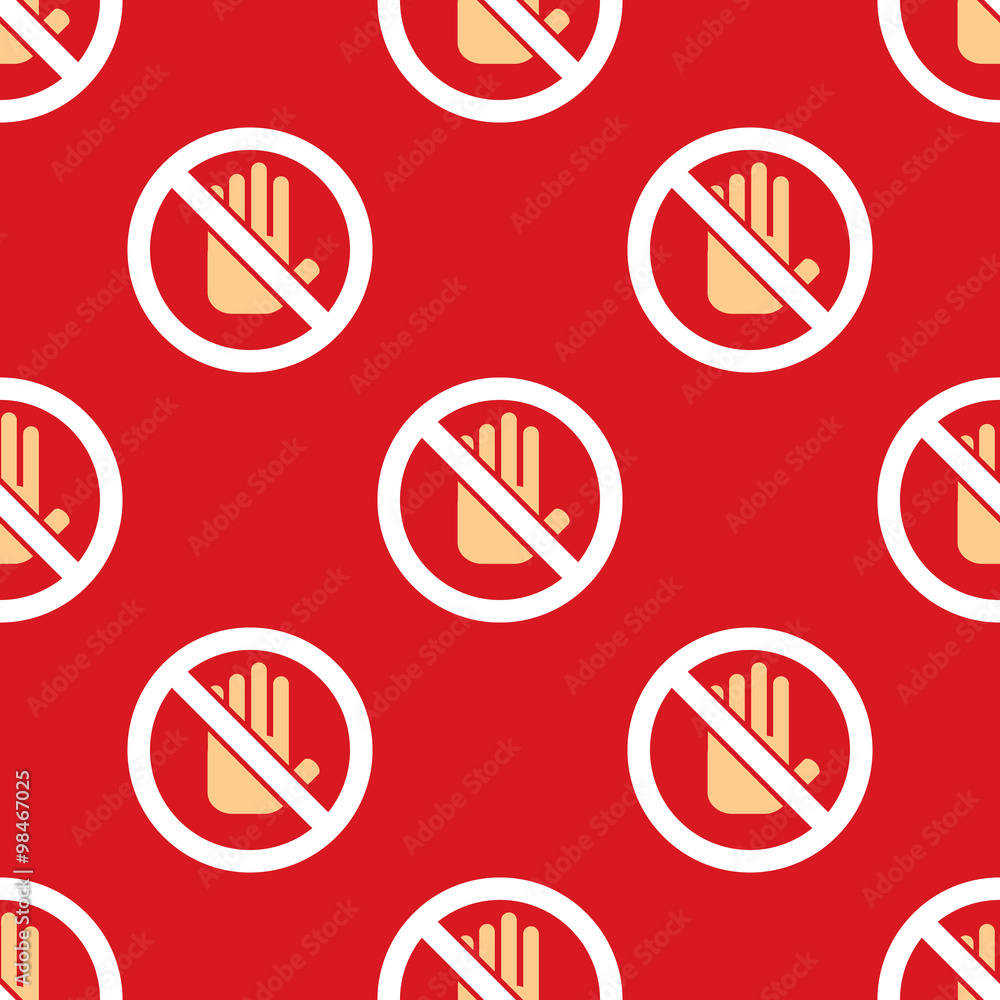 No entry hand stop pattern No entry hand stop pattern
