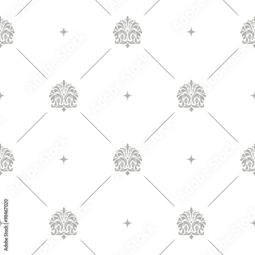 Baroque damask seamless background