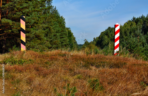 Polish and Germany border post