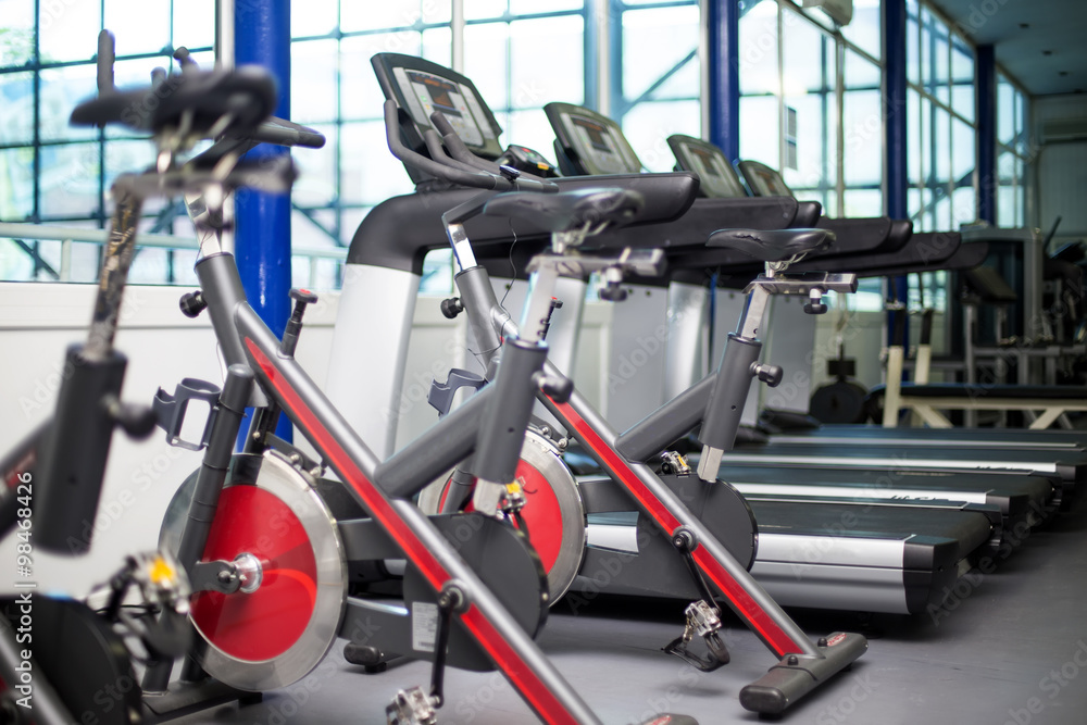 Fototapeta premium Bikes in the gym