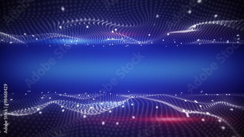 fields of glowing particles