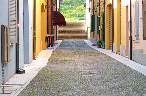 Narrow public alley street view © steuccio79