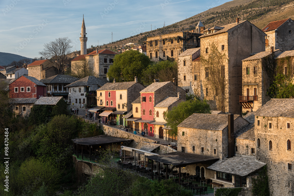 The city of Mostar in Bosnia and Herzegovina