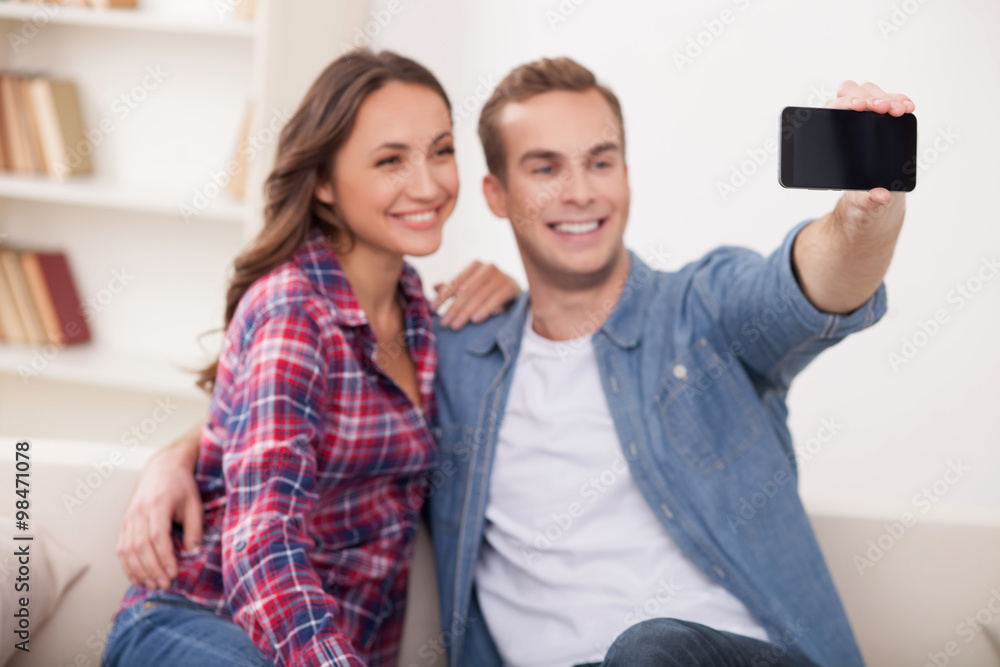 Portrait of cheerful friendly family with pretty big pet Portrait of cheerful friendly family with pretty big pet
