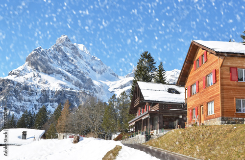 Spring in Braunwald, famous Swiss skiing resort