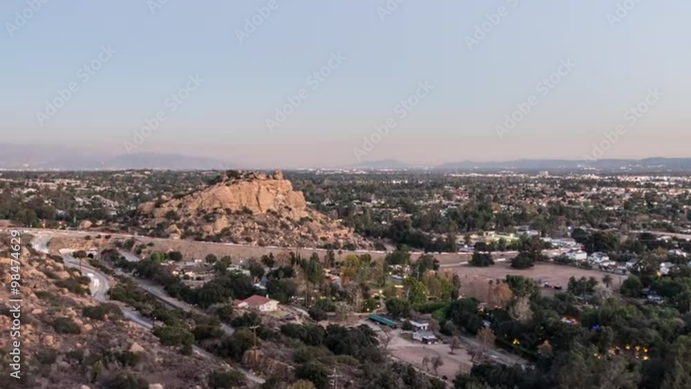 Los Angeles twilight time lapse view of the west San Fernando Valley. Los Angeles twilight time lapse view of the west San Fernando Valley.