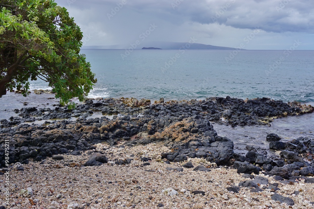 The Wailea area along the Pacific Ocean on the West shore of the island of Maui in Hawaii The Wailea area along the Pacific Ocean on the West shore of the island of Maui in Hawaii