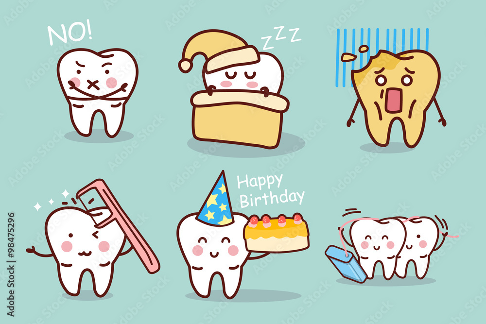 cartoon tooth with floss cartoon tooth with floss