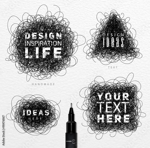 Tangled line black
