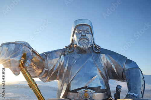 Genghis Khan with Legendary golden whip Fototapet