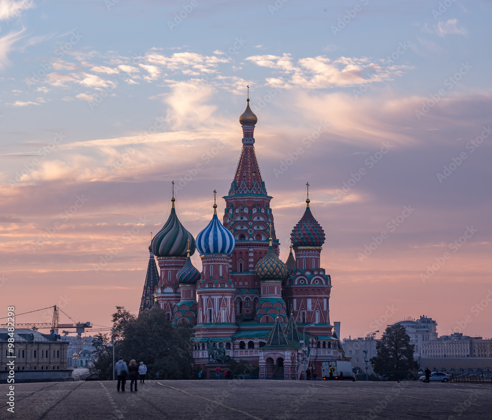 Fototapeta premium Moscow,Russia,Red square,view of St. Basil's Cathedral