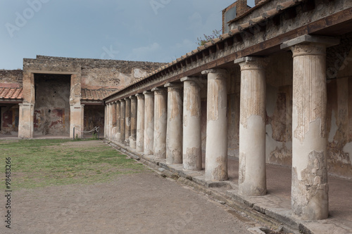 The famous antique site of Pompeii, near Naples in Italy