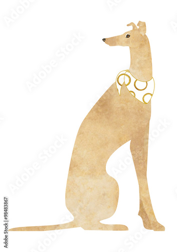 お座りして振り向くスカーフを巻いた犬 Stock イラスト Adobe Stock