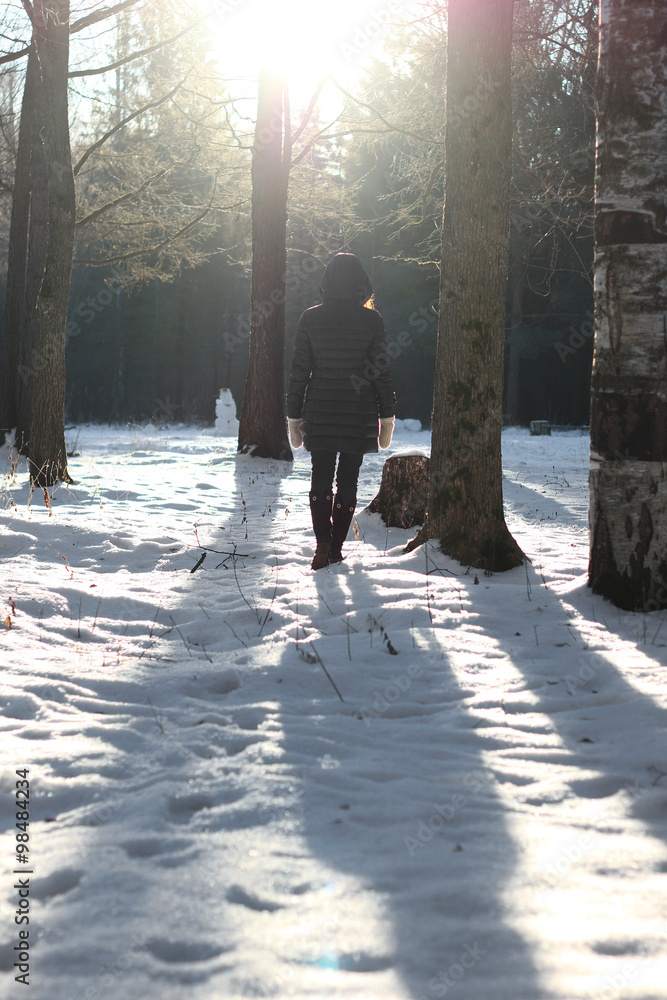 foot boot woman walk winter park foot boot woman walk winter park