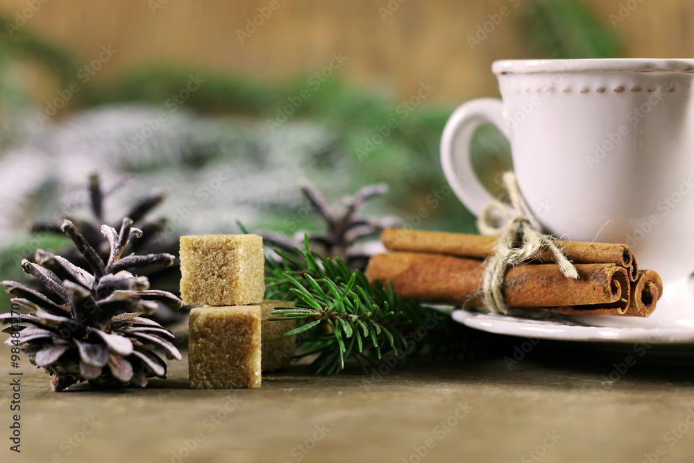 cup cinnamon sugar pine cone Christmas tree