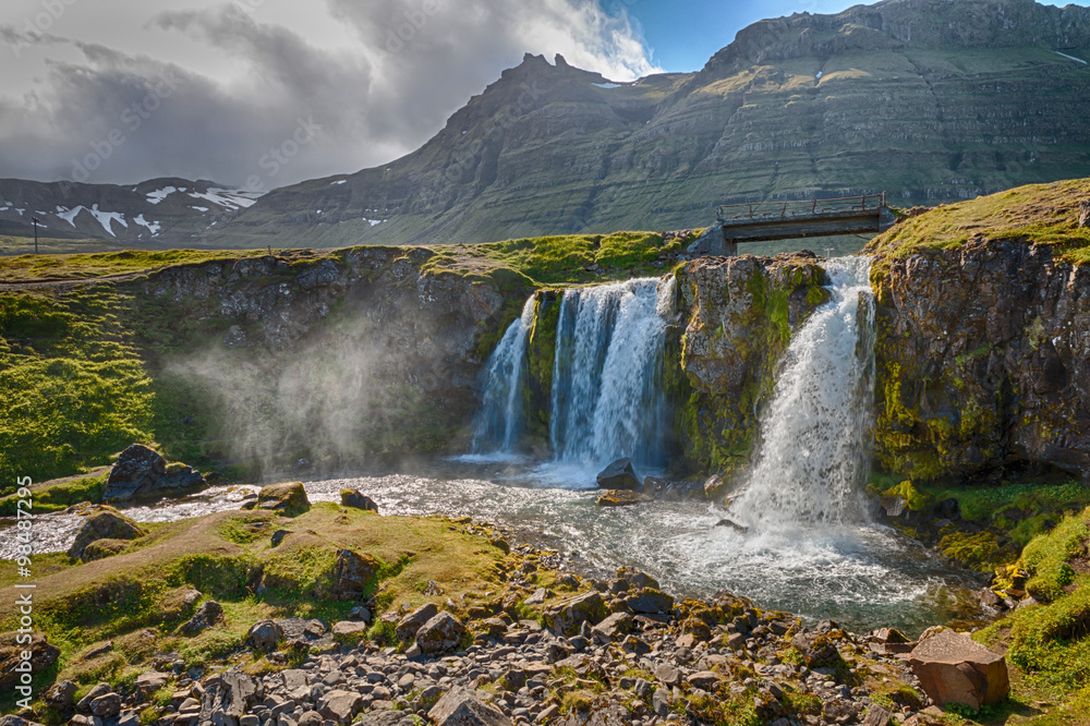 Kirkjufellfossar Waterfall HDR