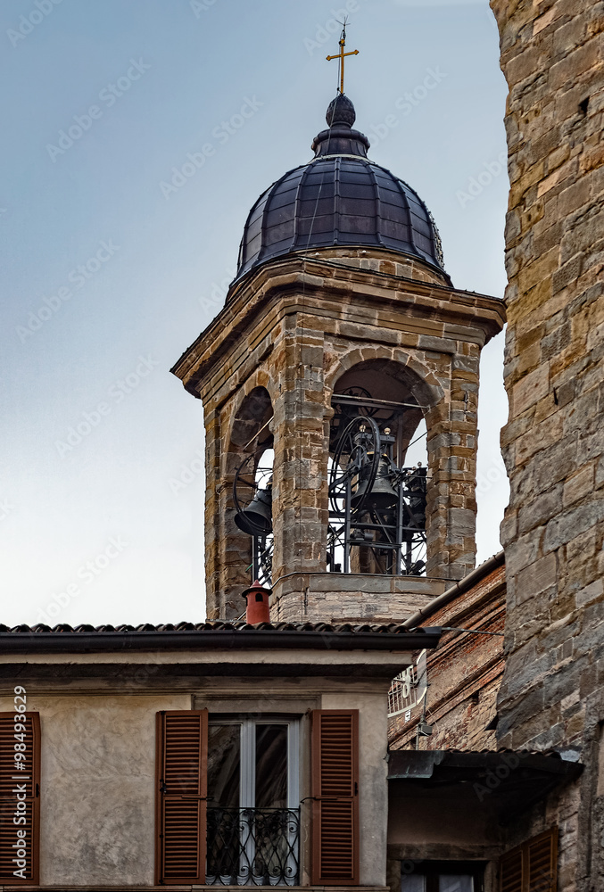 Fototapeta premium Bells of a cathedral of Bergamo